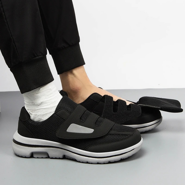 Supportive men's orthopedic comfort shoes, ideal for daily wear, offering arch support and foot relief.