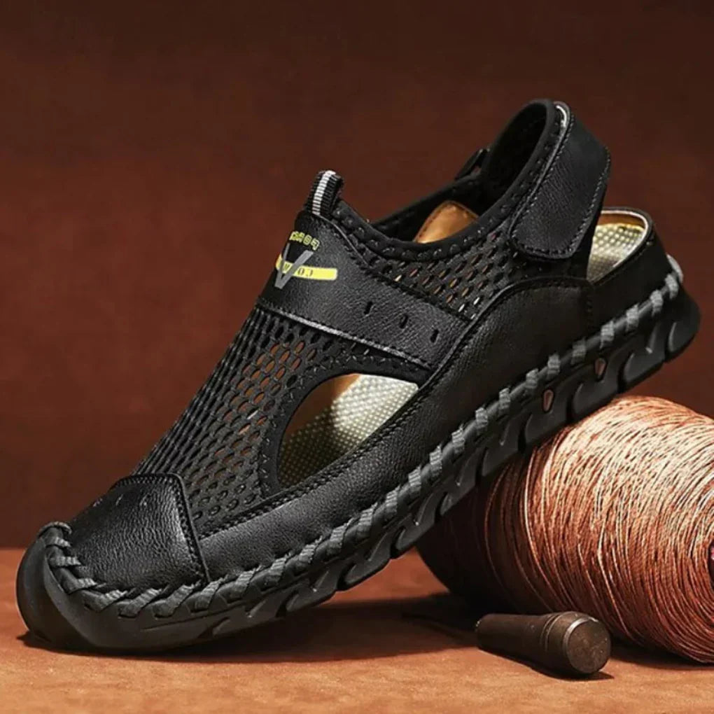 Adjustable men's orthopedic sport sandals. Breathable design with arch support for active comfort footwear.