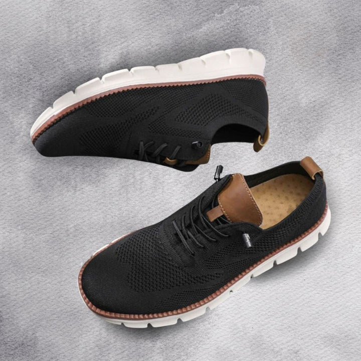 Slip-resistant men's walking shoes, wide toe box for ultimate comfort & stability.