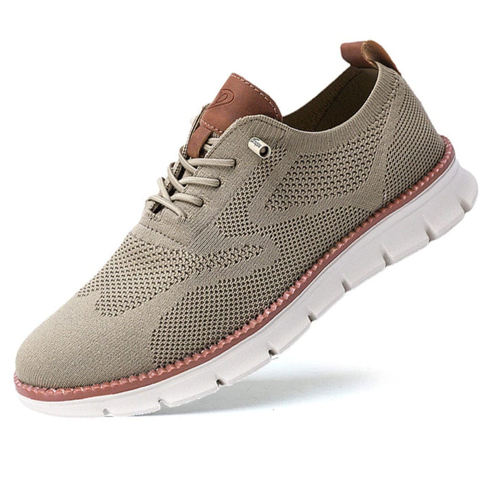 Men's supportive orthopedic walking shoes with arch support, flexible sole for daily walking.