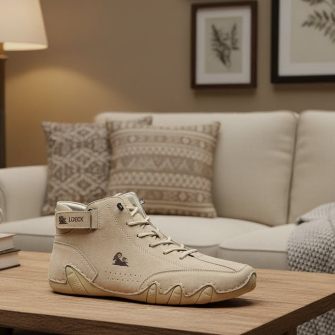 Men's orthopedic waterproof shoes, ideal for comfortable all-day walking & support.