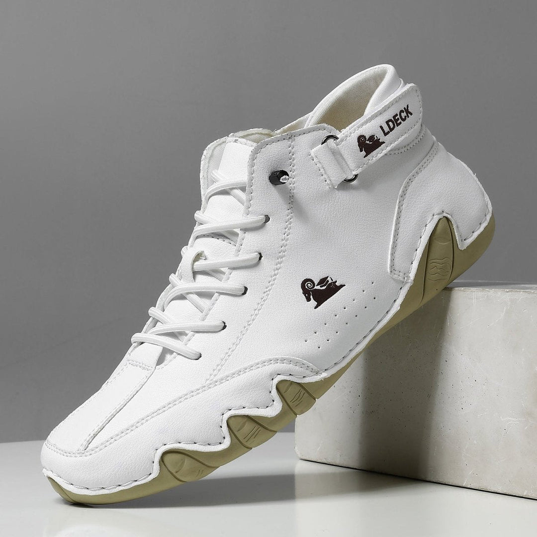 Premium men's orthopedic waterproof shoes, comfortable, supportive, & durable for walking.