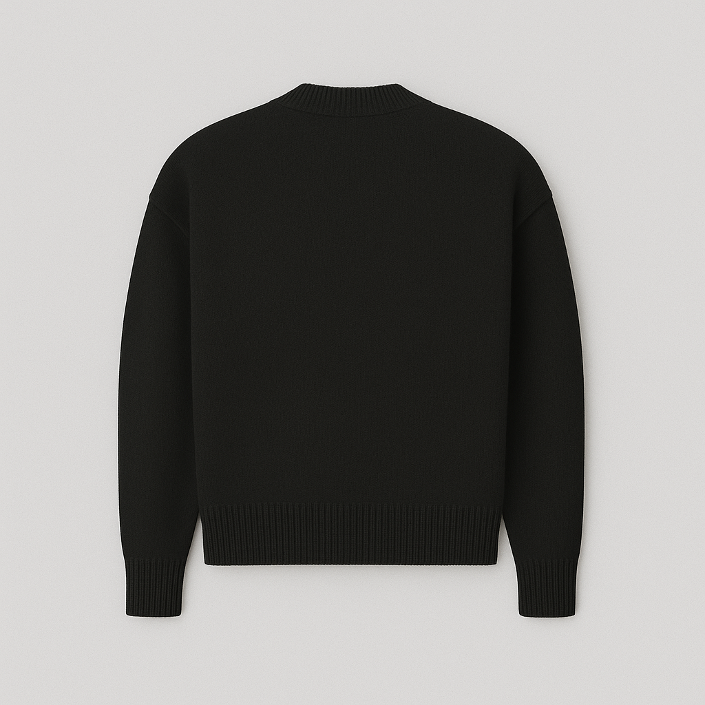 Stylish men's oversized sweater with a bold heart motif, perfect for expressing unique casual style.