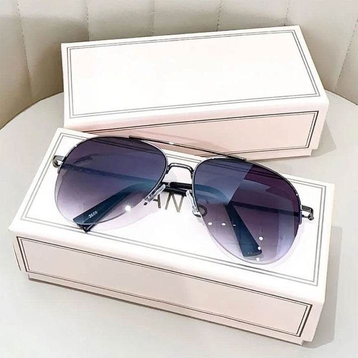 Sleek men's pilot sunglasses with gradient lenses. UV400 protection for all outdoor activities.