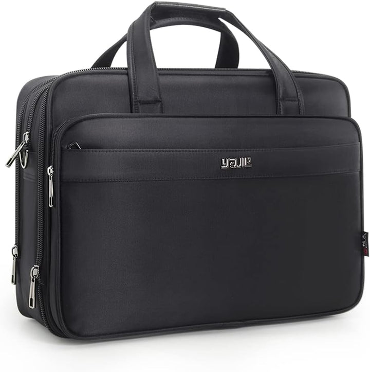 Men's professional canvas laptop briefcase & business tote bag for work travel.