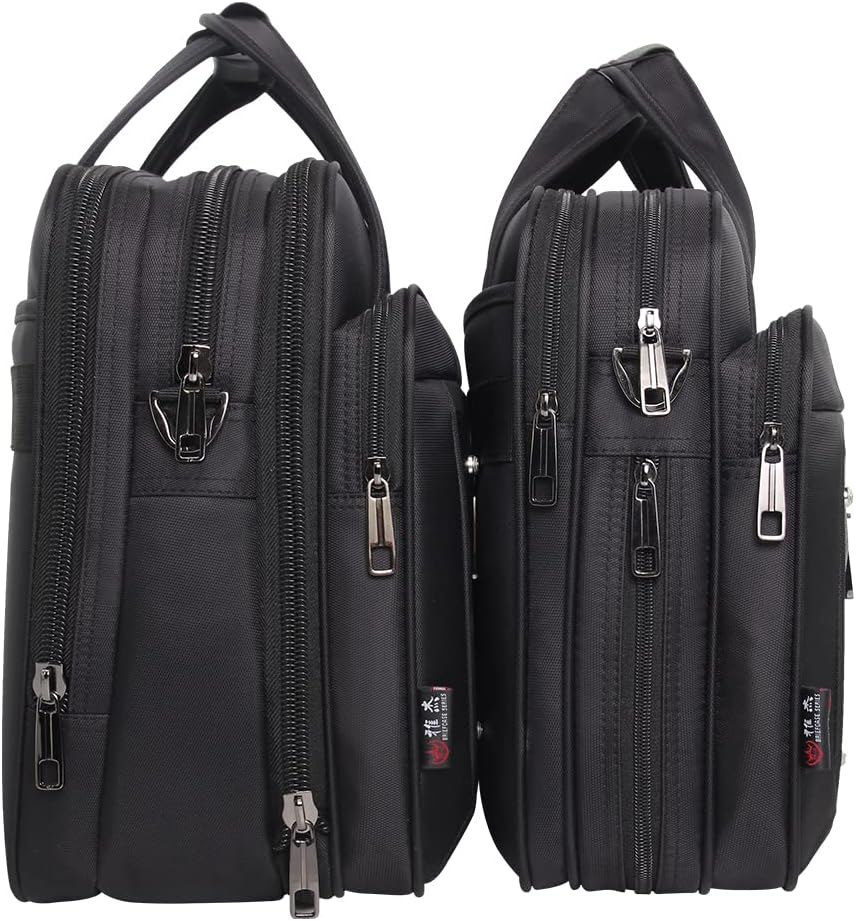 Durable men's canvas laptop bag, perfect for professional business travel & daily work.