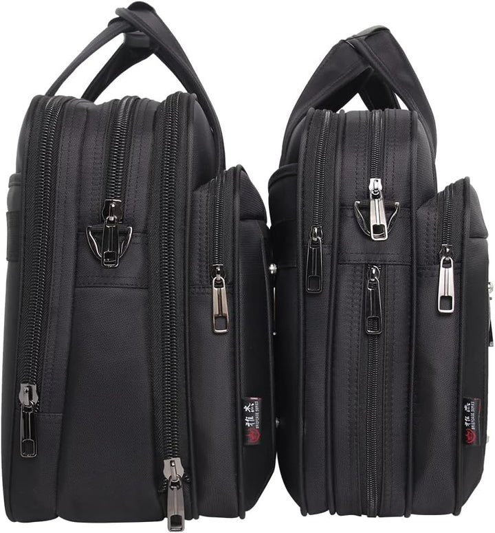Durable men's canvas laptop bag, perfect for professional business travel & daily work.