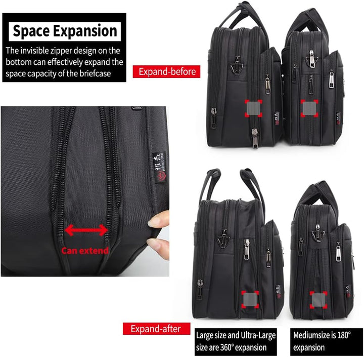 Men's professional work bag, a durable canvas business tote for laptops & daily essentials.