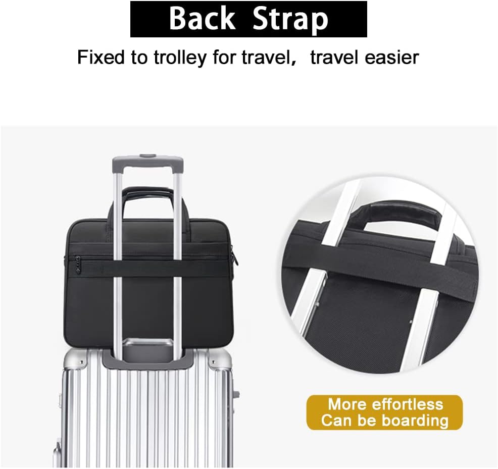 Versatile men's canvas laptop briefcase, great for business, work travel & daily commute.