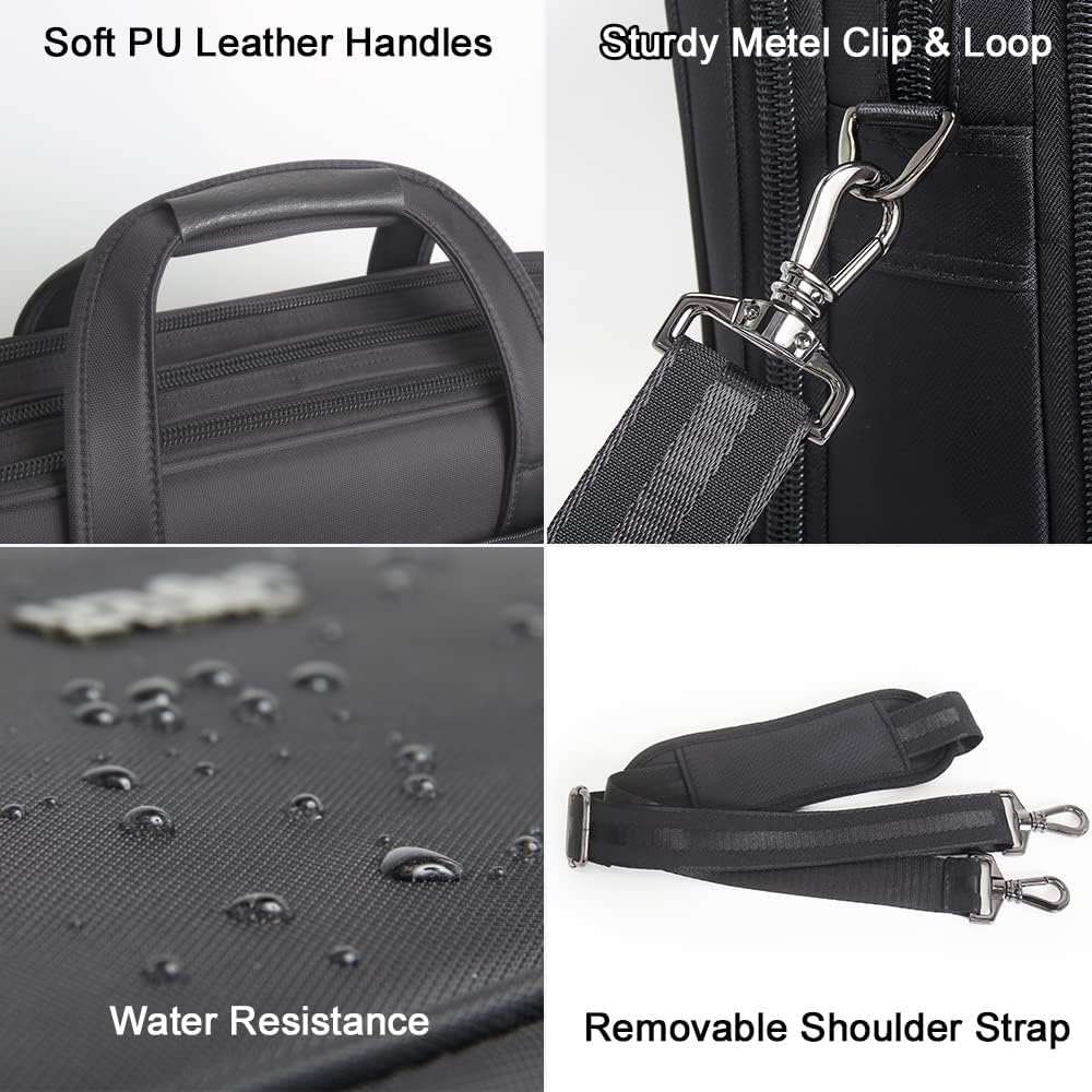High-quality men's canvas laptop & business tote, a professional work briefcase for daily use.