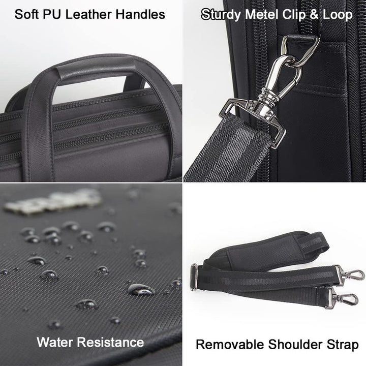 High-quality men's canvas laptop & business tote, a professional work briefcase for daily use.