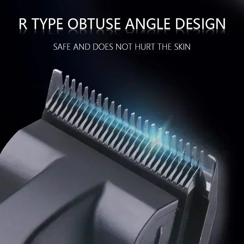 Full view of men's professional grooming kit, including hair clipper and beard trimmer