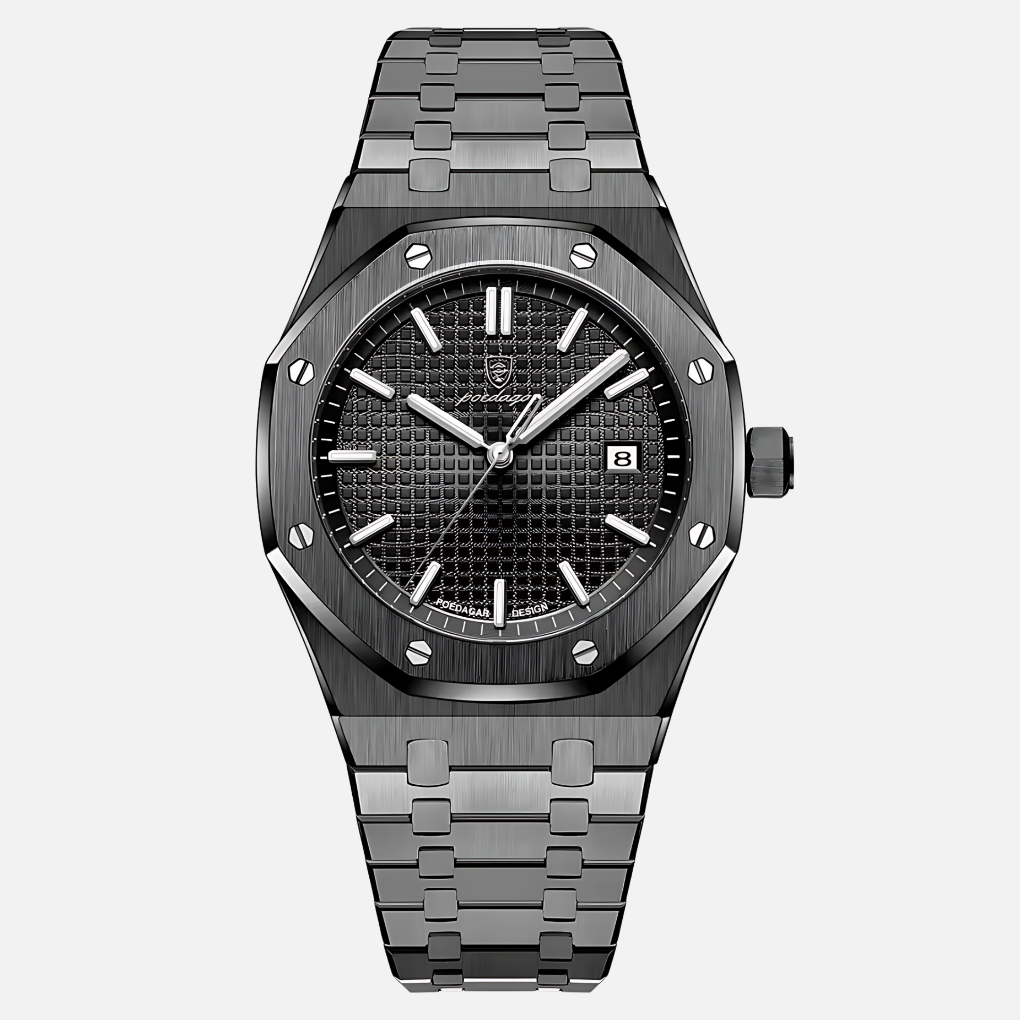 Classic men's quartz dress watch featuring Roman numerals, sophisticated accessory for gentlemen.