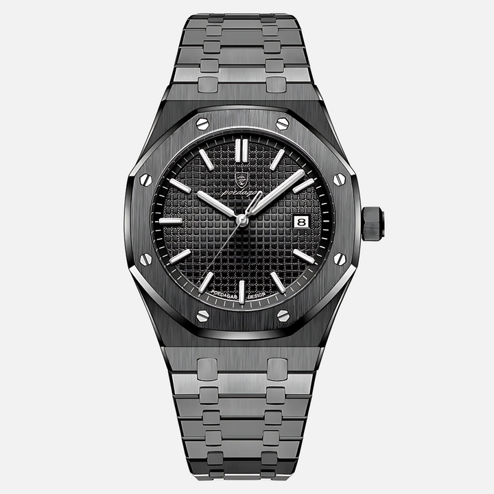 Classic men's quartz dress watch featuring Roman numerals, sophisticated accessory for gentlemen.