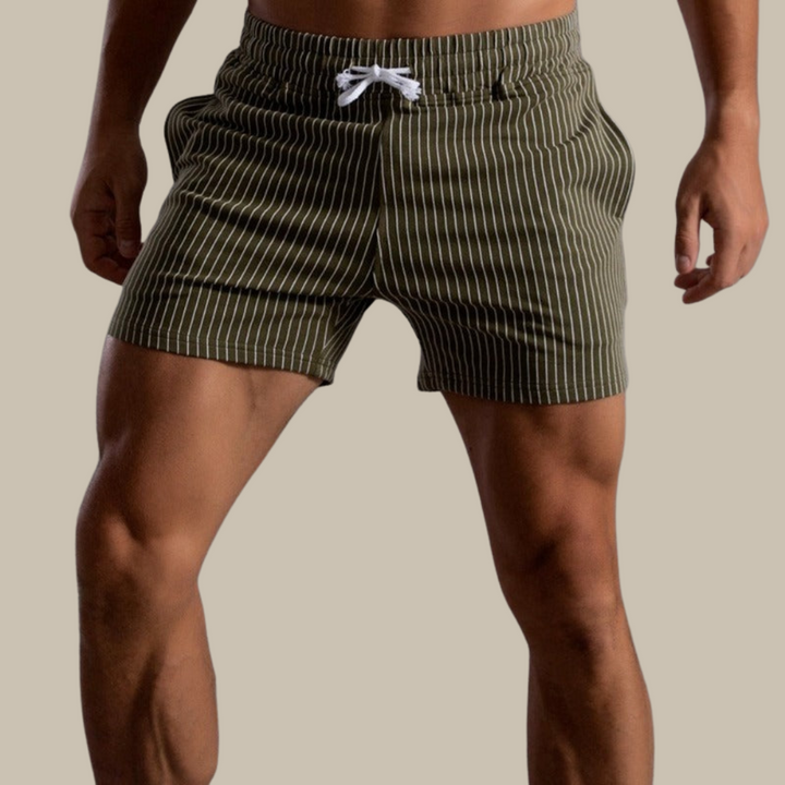 Stylish men's quick-dry swim trunks. Perfect beachwear, pool shorts, and vacation essentials.