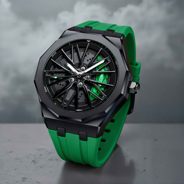 Fashionable men's racing watch with a bold dial & comfortable silicone band, a perfect accessory for him.