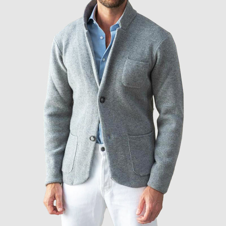 Men's refined blazer jacket in smart casual style, perfect for office wear or formal events.