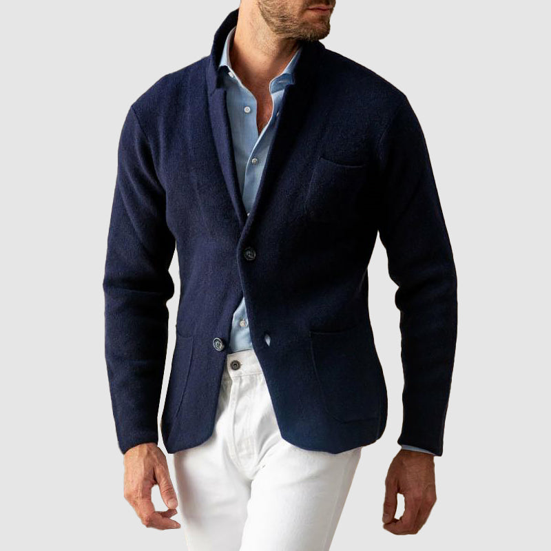 Comfortable men's blazer, ideal for versatile layering, travel, or smart casual outfits.