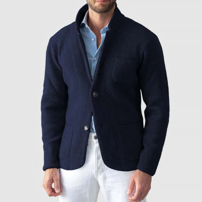 Stylish men's jacket designed for easy layering, suitable for both formal and smart casual ensembles.