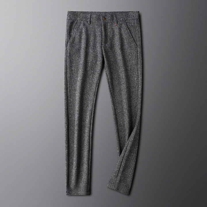 Regent men's tailored trousers in khaki, sophisticated modern fit for office & comfortable everyday wear.
