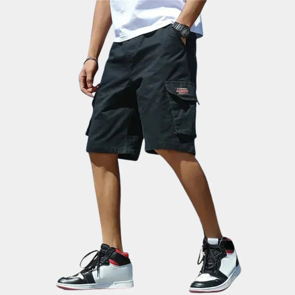 Versatile men's relaxed fit cargo shorts, ideal casual summer apparel for comfort, utility, and outdoor adventures.