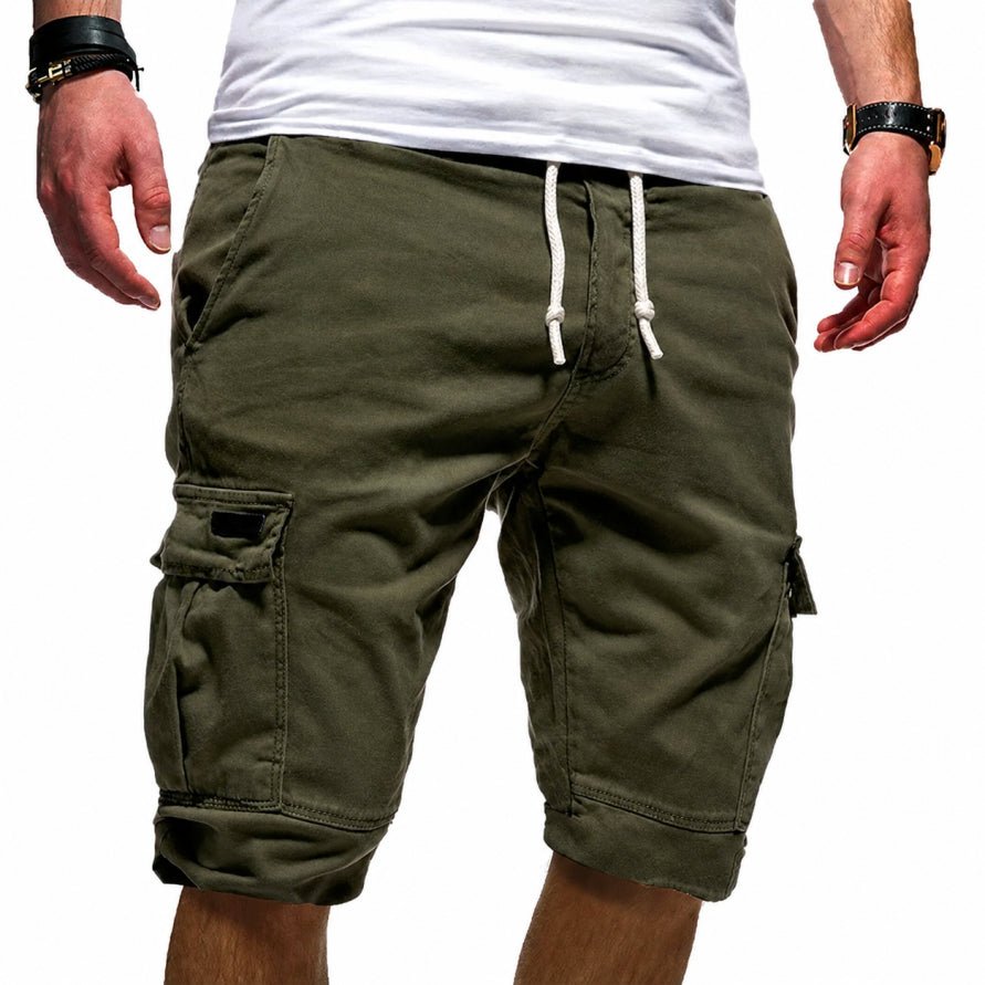 Men's relaxed fit cargo shorts, perfect for summer walking & outdoor adventures. Multi-pocket design.