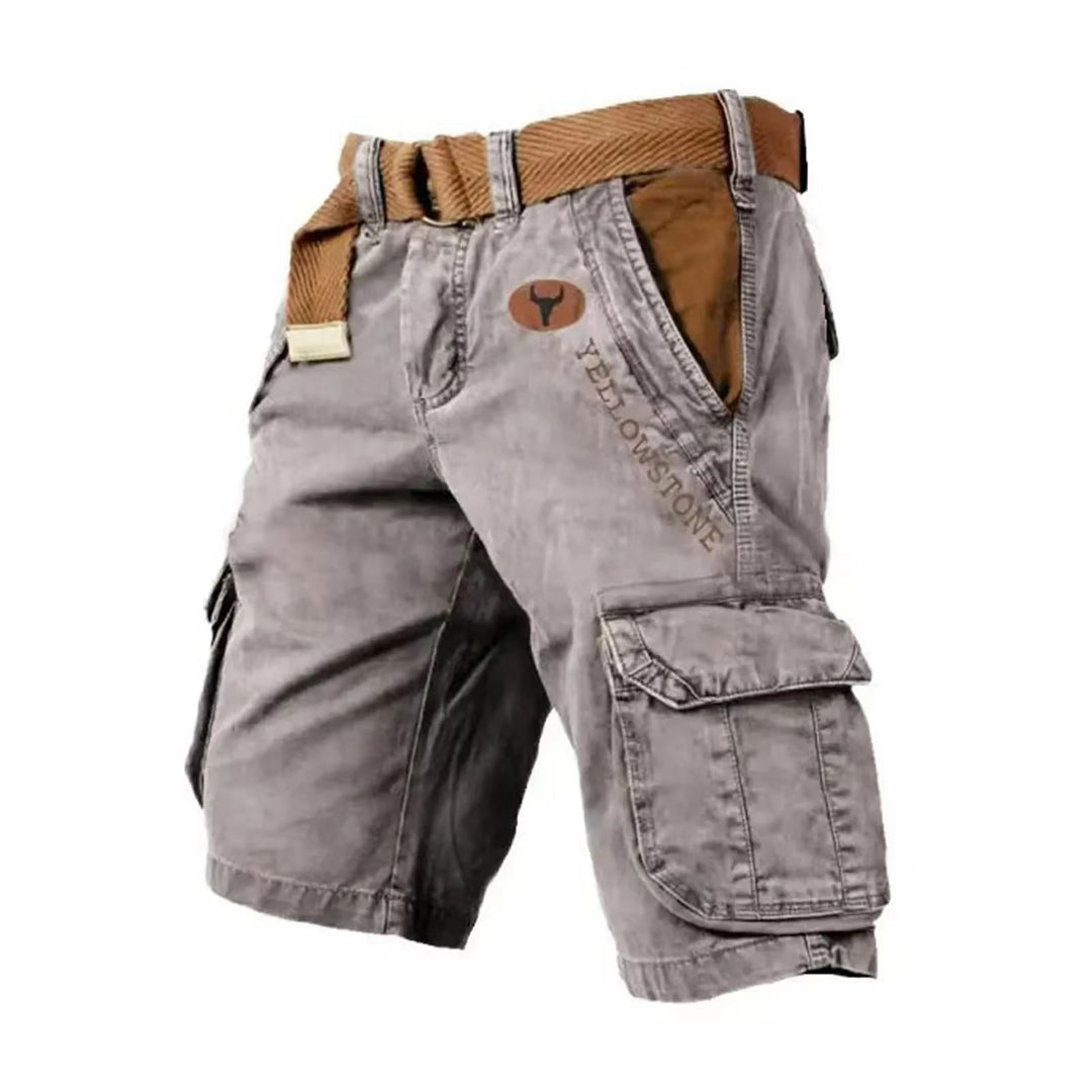 Men's relaxed fit cargo shorts with multi-pockets, ideal for casual everyday summer wear.