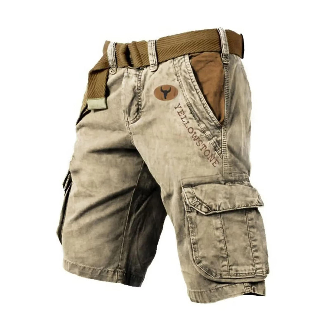 Comfortable men's utility shorts: relaxed fit, many pockets for outdoor & casual activities.