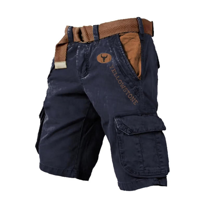 Durable men's cargo shorts, relaxed fit with practical multi-pockets for utility & outdoor use.