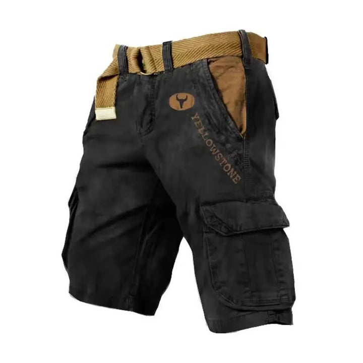 Everyday men's relaxed fit shorts; comfortable cargo style with multi-pockets for summer adventures.