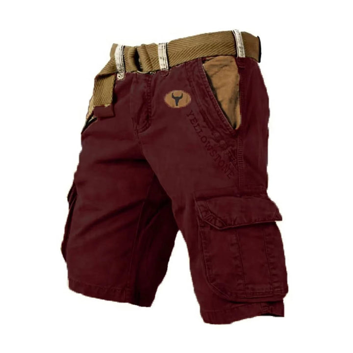 Men's comfortable multi-pocket cargo shorts; relaxed fit for casual wear & summer adventures.