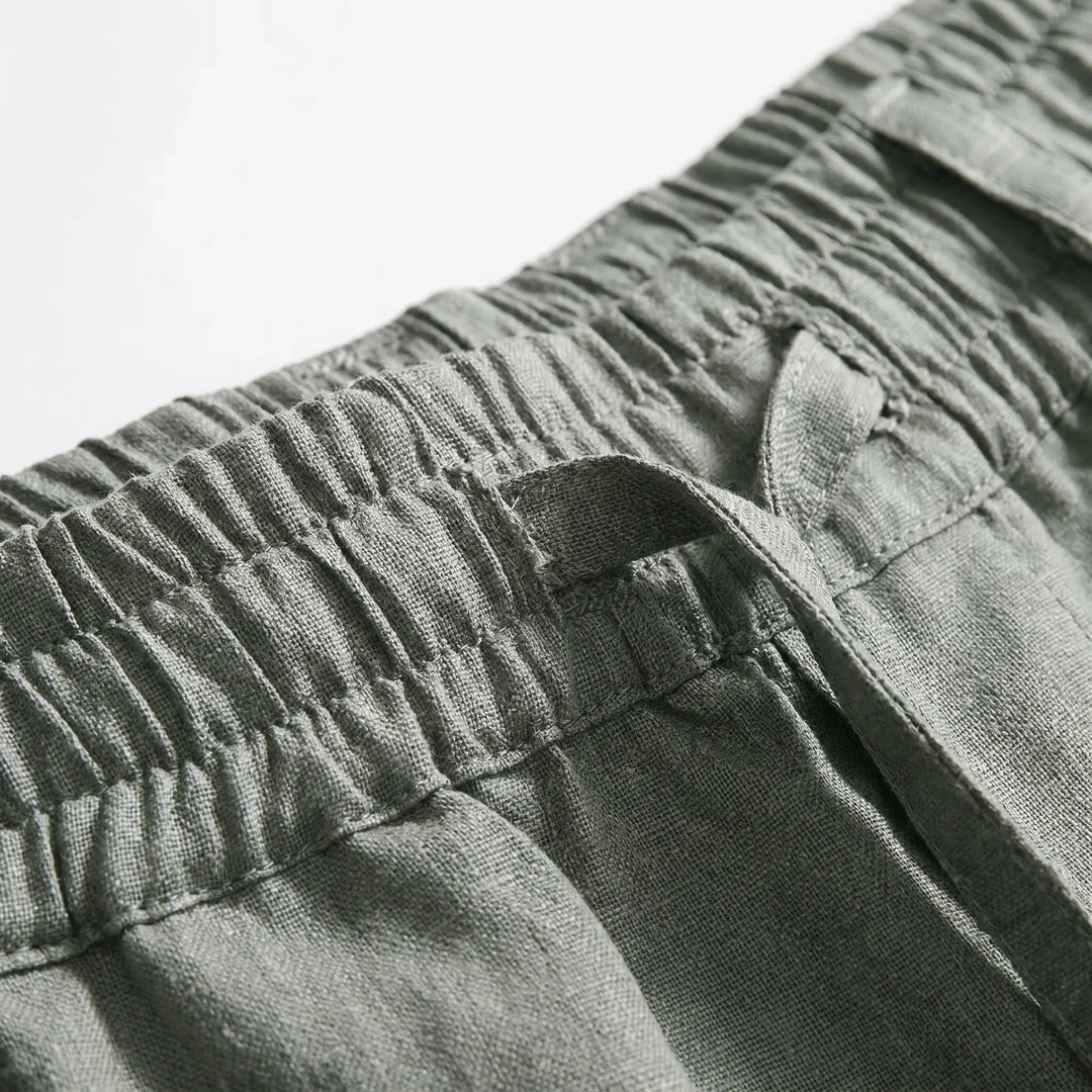 Comfortable men's relaxed fit straight leg pants, ideal for casual wear in warm weather.