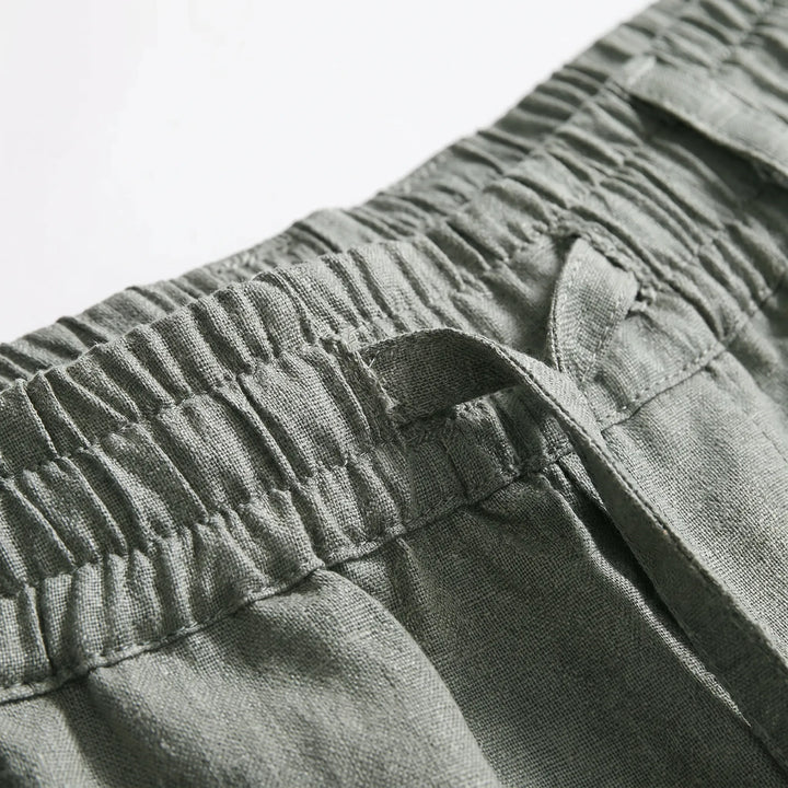 Comfortable men's relaxed fit straight leg pants, ideal for casual wear in warm weather.