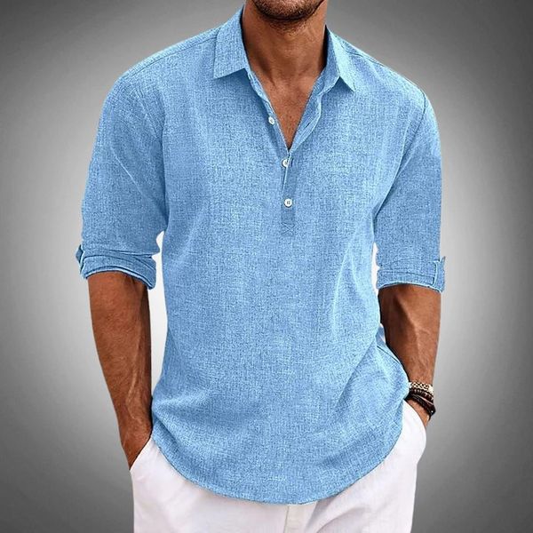 Men's relaxed fit casual polo shirt with short sleeves & button placket, ideal for everyday comfort & versatile styling.