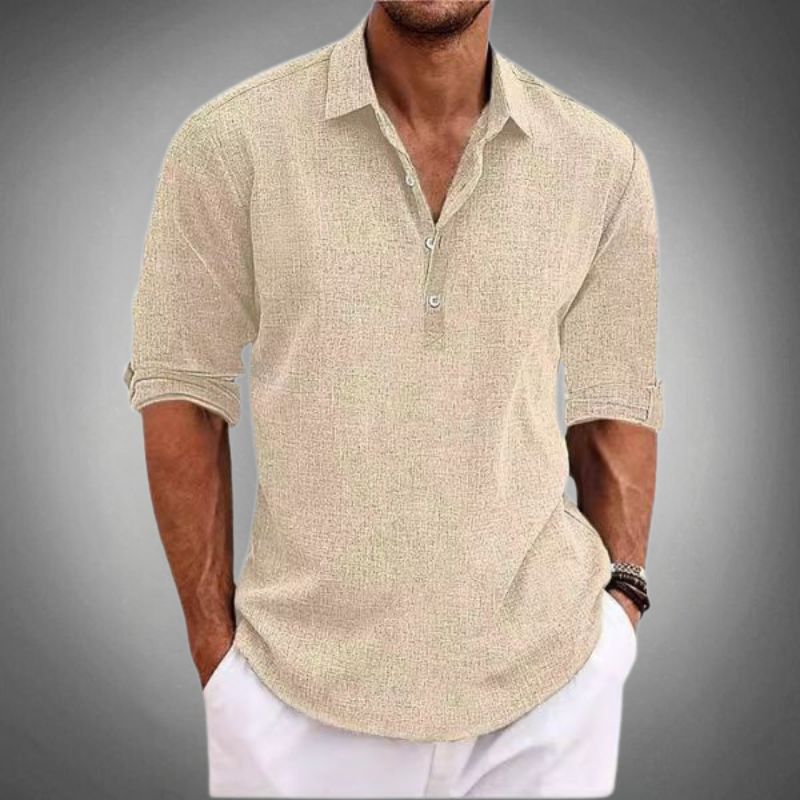 Versatile men's relaxed casual polo shirt. Short-sleeve, comfortable for everyday wear, easy-care design.