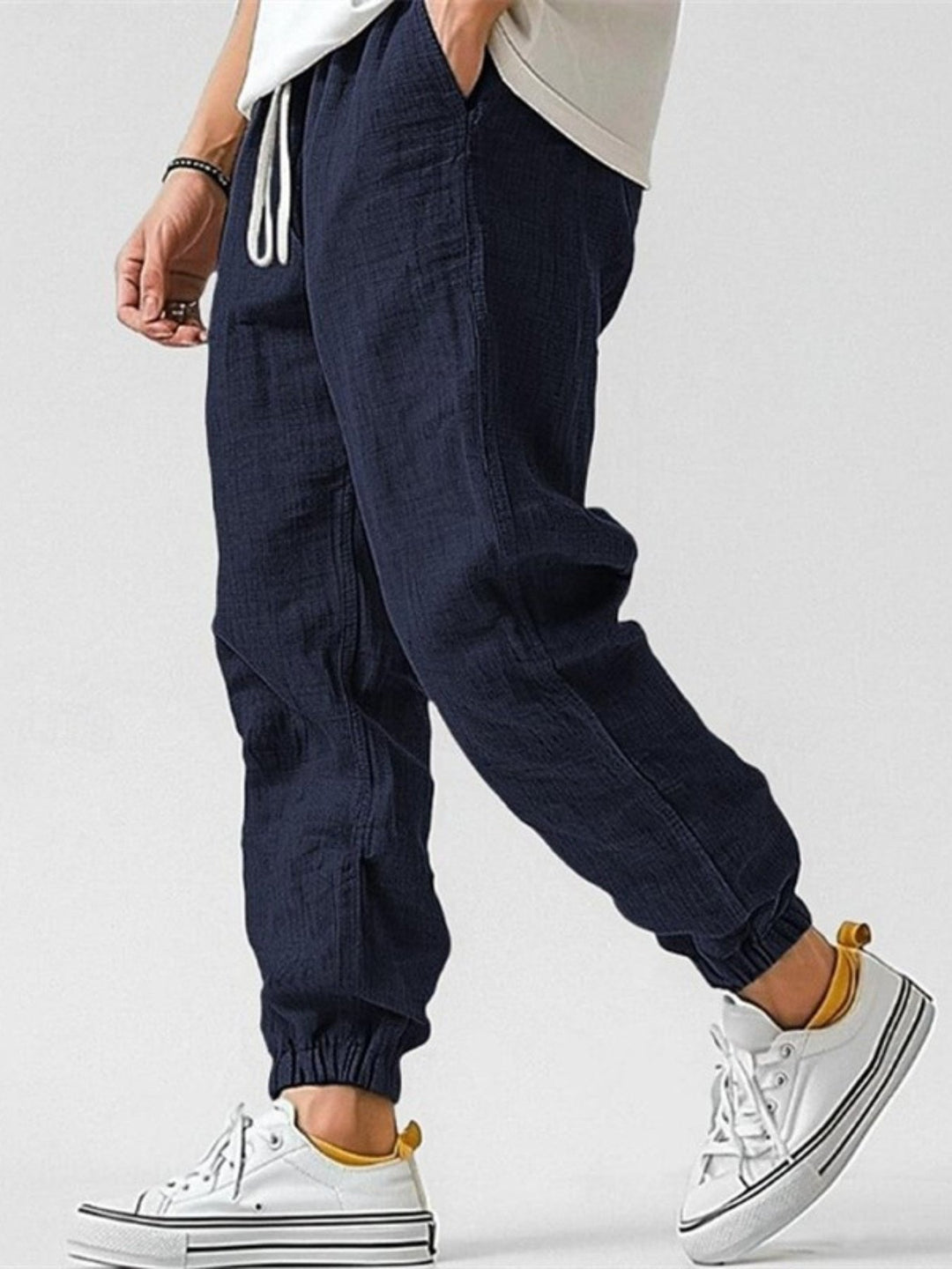 Everyday men's relaxed fit cuffed joggers, designed for ultimate comfort and versatile casual style.