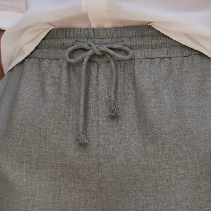 Soft, breathable fabric of men's knee-length shorts, ideal for warm weather and ultimate comfort.