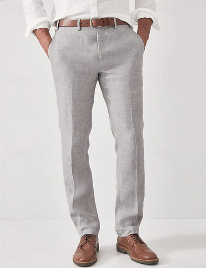 Loose fit men's harem pants, ultra-comfortable with an elastic waist. Ideal for casual everyday wear.