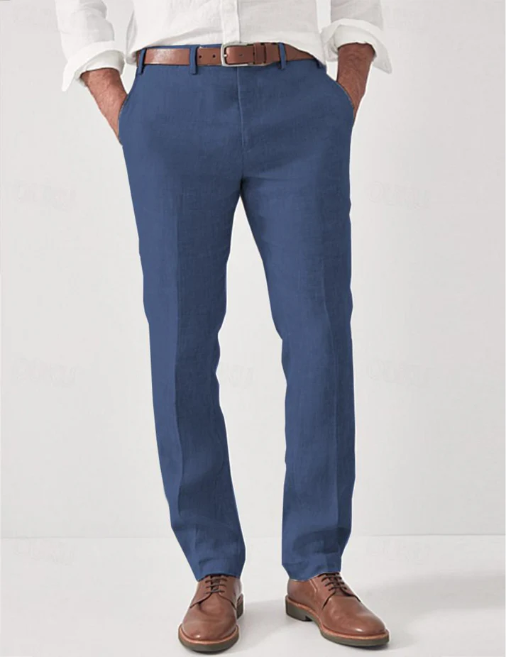 Fashionable men's loose fit harem pants, versatile casual trousers for relaxed summer style or streetwear.