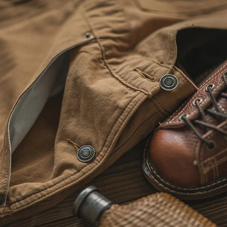 Comfortable men's full-length relaxed fit overalls, ideal for men's fashion & all-day casual wear.