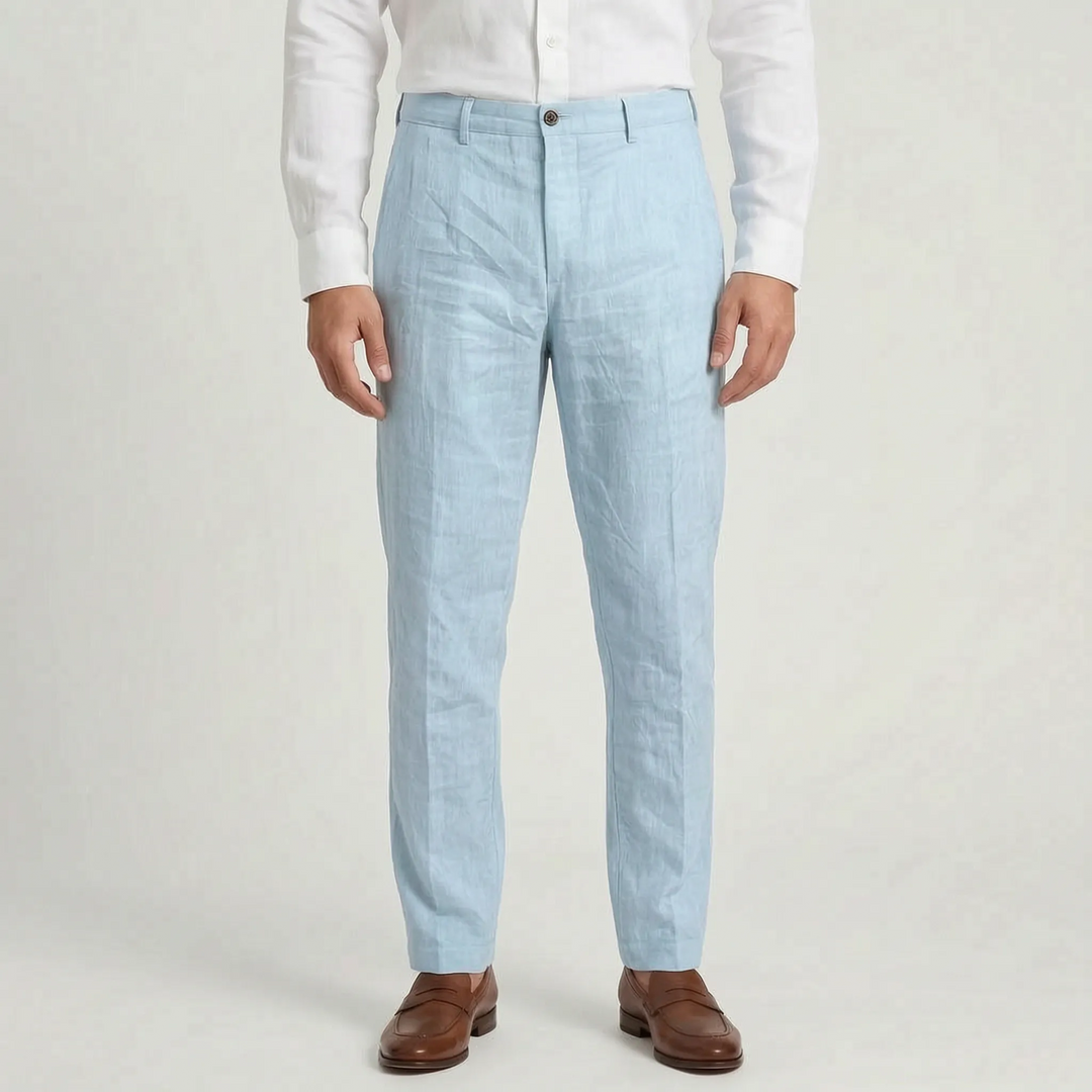 Stylish men's relaxed fit summer trousers, a versatile choice for men's fashion and warm weather comfort.