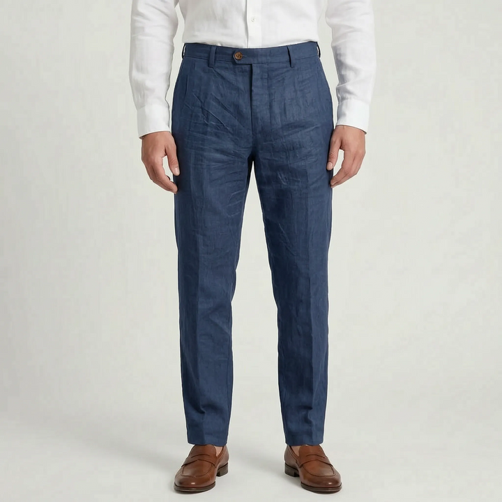 Men's relaxed fit trousers, great for summer casual wear, offering comfortable everyday style.