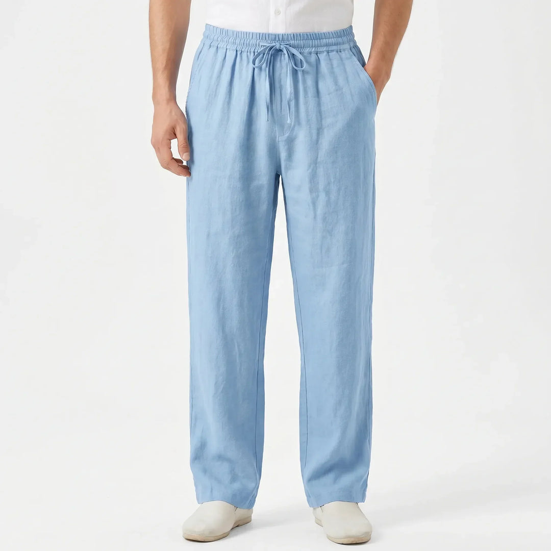 Versatile men's straight leg joggers, ideal for travel & casual summer fashion. Relaxed fit for effortless comfort.
