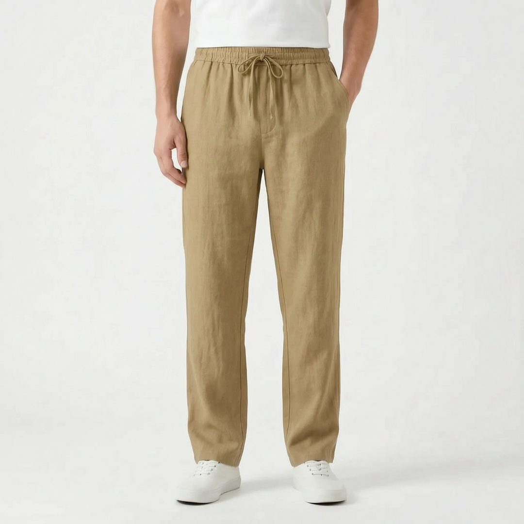 Everyday essential men's relaxed straight leg pants. Super comfortable joggers with an easy pull-on design.