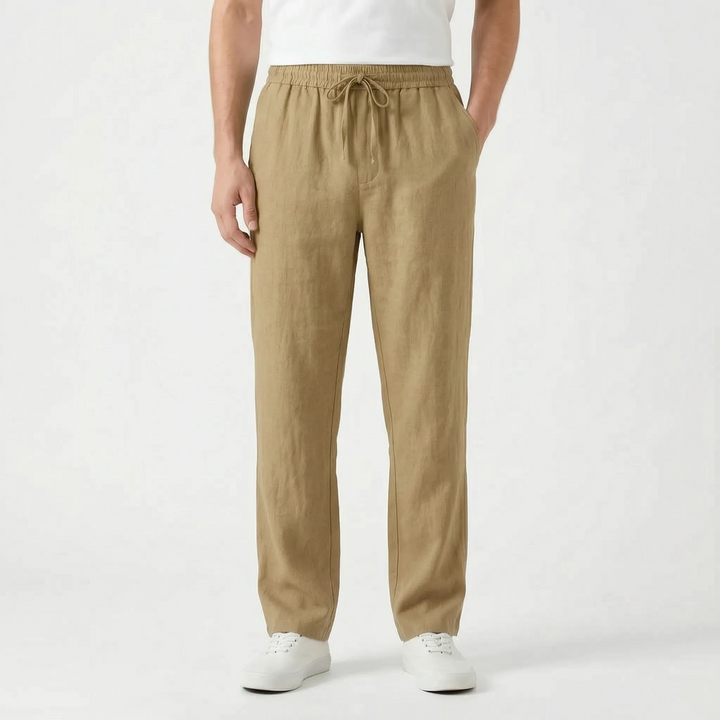 Everyday essential men's relaxed straight leg pants. Super comfortable joggers with an easy pull-on design.