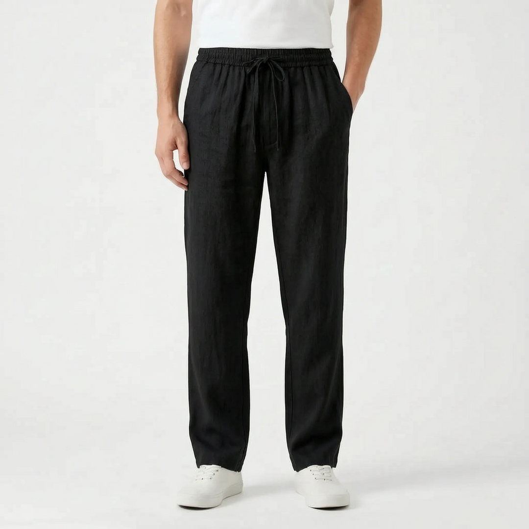 Men's straight leg joggers, designed for effortless comfort & style. Relaxed fit pull-on pants with an elastic waist.