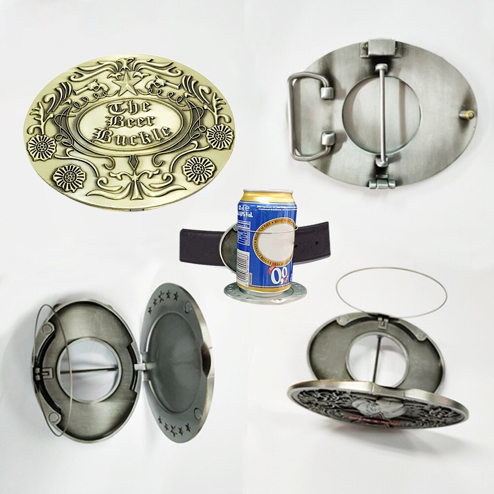 Stay hands-free with this convenient men's retractable belt buckle drink holder.