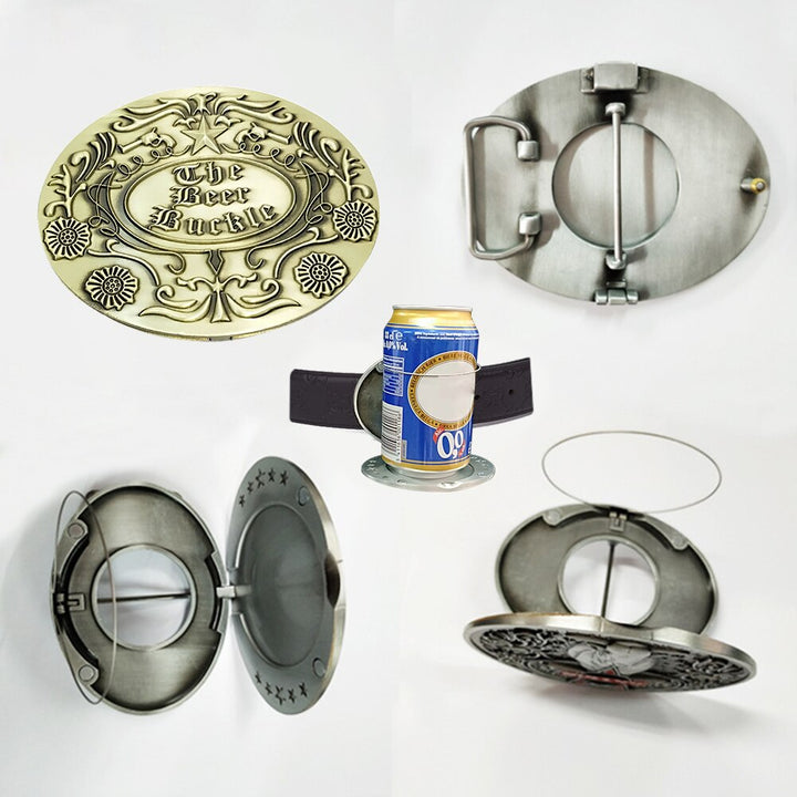 Stay hands-free with this convenient men's retractable belt buckle drink holder.