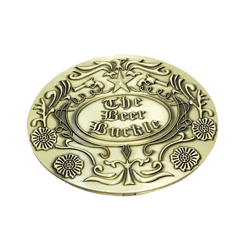 Retractable belt buckle drink holder for men, offers hands-free beverage access.