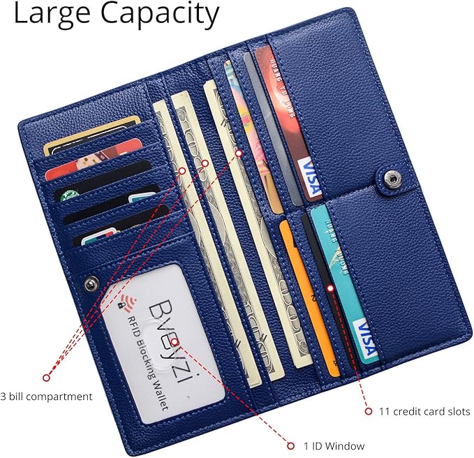 Stylish men's card holder wallet, RFID protected for multiple cards.